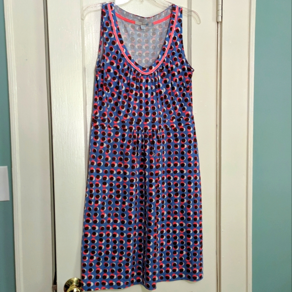 Boden blue & pink midi dress 8